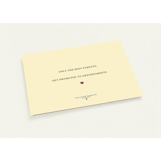 'Only the best Parents' 10 Announcement cards- Pastel Yellow.