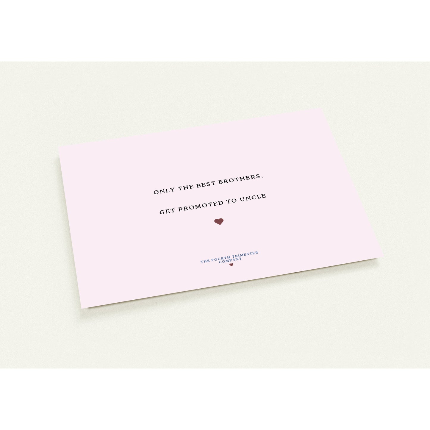 'Only the best Brothers' 10 Announcement Cards- Blush Pink.
