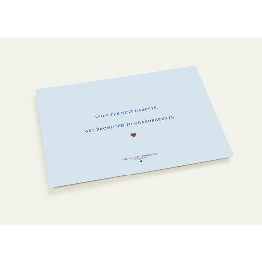 'Only the best Parents' 10 Announcement Cards- Baby Blue.